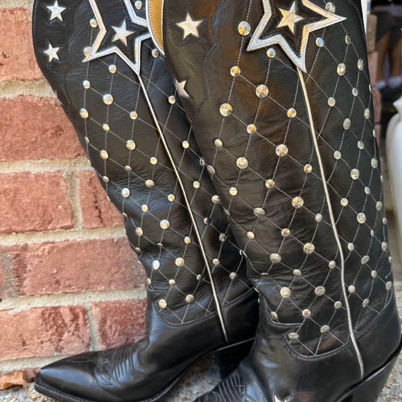 Cahoots Cowboy Boots with studs and metallic star accents - Picture 3 of 8